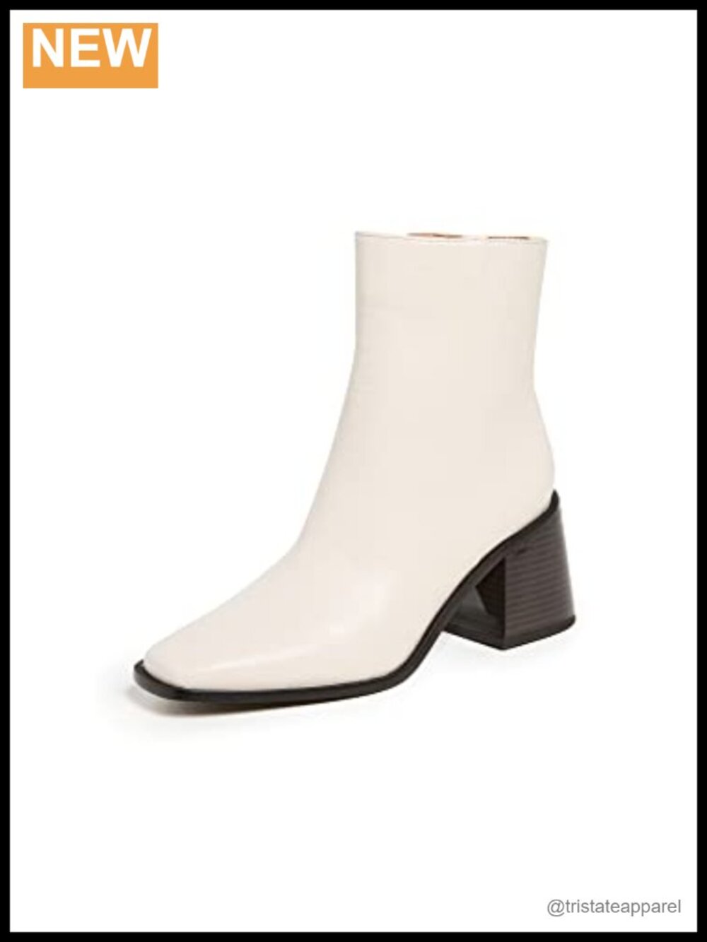 Sam Edelman Winnie Square Toe Bootie Ankle Boots Zip Closure Block Heel
